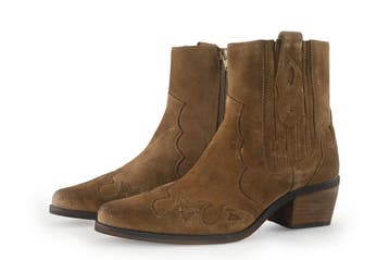 Manfield Cowboy laarzen in maat 38 Cognac, Kleding | Dames, Schoenen, Overige kleuren, Verzenden, Zo goed als nieuw, Manfield