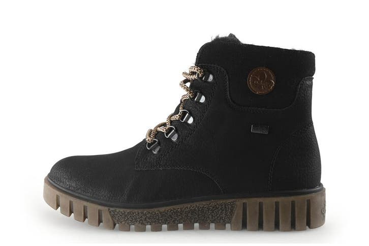 Rieker Veterboots in maat 39 Zwart, Kleding | Dames, Schoenen, Zwart, Gedragen, Overige typen, Verzenden