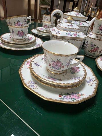 Edme Samson - Koffieservies (29) - Porselein, Antiek en Kunst