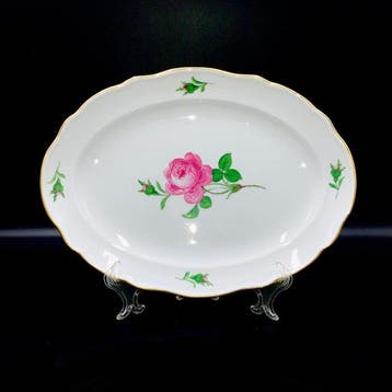 Meissen - Exquisite Large Serving Platter (30 cm) - Red
