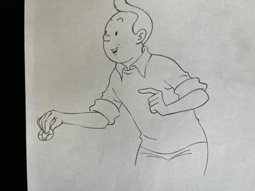 Casterman - Tintin - Tintin crayonné original Belvision, Nieuw