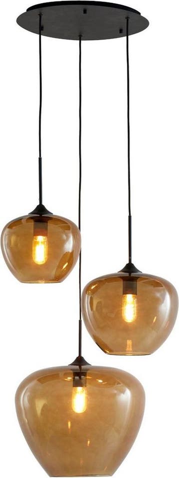 2dekans | Light & Living Hanglamp Mayson - Bruin Glas -, Huis en Inrichting, Ophalen of Verzenden, Nieuw