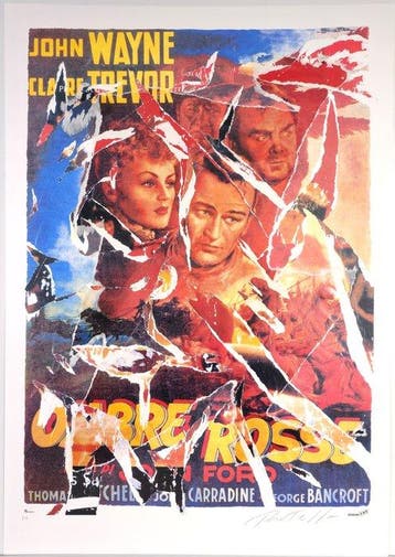 Mimmo Rotella (1918-2006) - Ombre Rosse