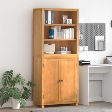 vidaXL Opslag Meubel Set met plank 2 st Naturel 80 x 35 x, Verzenden, Nieuw