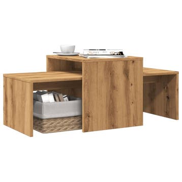 vidaXL Salontafel 100x48x40 cm bewerkt hout artisanaal, Verzenden