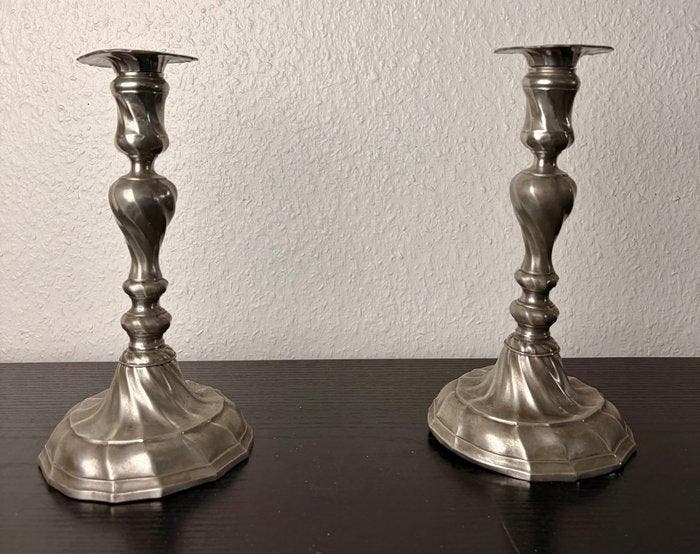 Chandelier - Étain - H : 25 cm, Antiquités & Art, Antiquités | Autres Antiquités