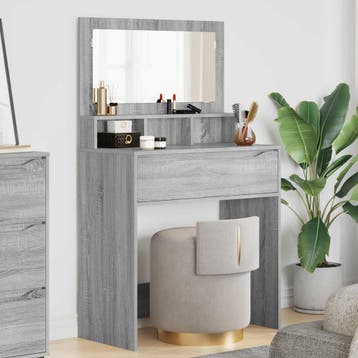 vidaXL Slaapkamer Toilet Tafels Grijs Sonoma 80 x 39,6 x 135, Huis en Inrichting, Verzenden, Nieuw