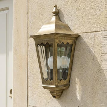 Buitenverlichting brons-koper Maritiem Muurlamp Plat Brons, Verzenden