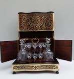 Cave à Liqueur époque - Boulle marqueterie met Gravering -