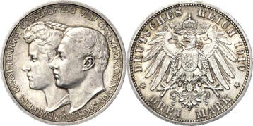 3 Mark 1910 Sachsen-weimar-eisenach Wilhelm Ernst 1901-1918, Verzenden, België