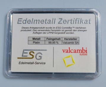 1 gram - Platina (Zonder minimumprijs), Postzegels en Munten