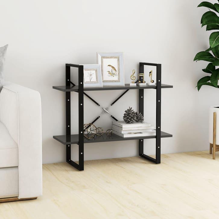 vidaXL Boekenkast met 2 schappen 80x30x70 cm bewerkt hout, Huis en Inrichting, Kasten | Boekenkasten, Nieuw, Verzenden