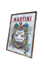 Martini - Spiegel - Hout, Glas