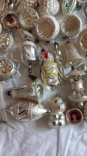 Kerstdecoratie (40) - Glas - Oude antieke kerstballen, Nieuw