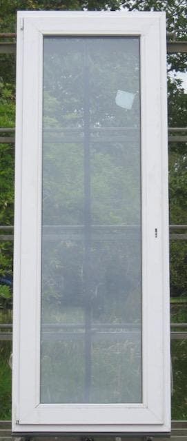 pvc terrasraam ,  raam , chassis 87 x 245 wit 3 dubbel glas, Ophalen of Verzenden, Deurkozijn