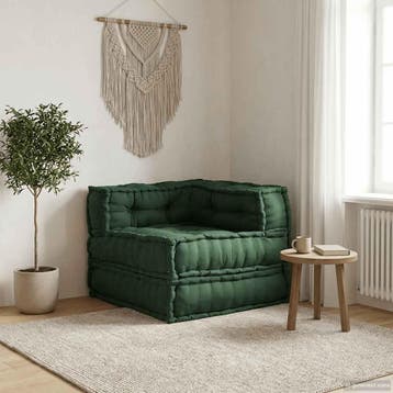 vidaXL Modulaire bankstel 70x70x54 stof groen, Verzenden, Nieuw