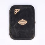 Biedermeier Etui met Gouden appliques - Portefeuille, Antiquités & Art