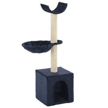 vidaXL Kattenkrabpaal met sisal krabpalen 105 cm blauw, Verzenden, Nieuw