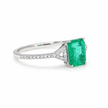 Zonder minimumprijs - Ring Platina - 1.21ct. tw. Smaragd -, Nieuw