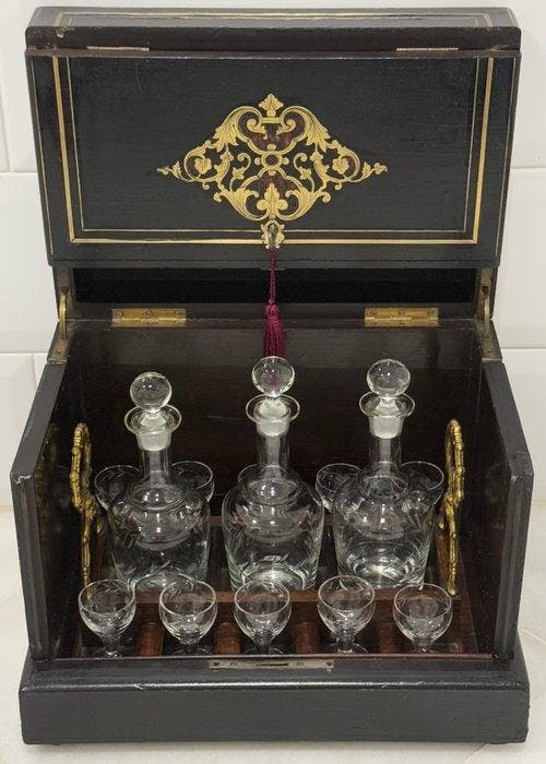Drankkast - Verguld messing, Antiquités & Art, Antiquités | Autres Antiquités