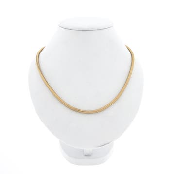 Gouden slangenschakel ketting, Ophalen of Verzenden, Gebruikt, Overige kleuren, Goud
