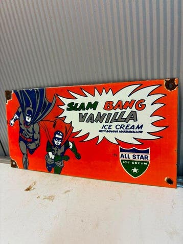 Batman & Robin – Slam Bang Vanilla Ice Cream – Emaille