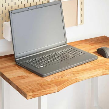 vidaXL Bureaublad rechthoekig 80x50x2,5cm massief eikenhout, Verzenden