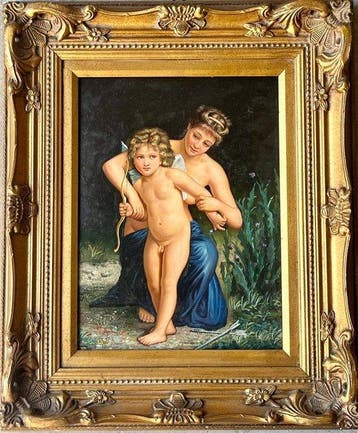 William-Adolphe Bouguereau (1825-1905), After - Venere e