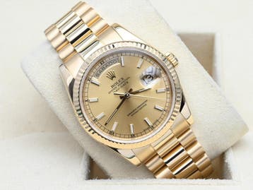 Rolex Day-Date Ref. 118238 Year 2002 (Box & Papers), Handtassen en Accessoires, Horloges | Heren, Ophalen of Verzenden, Zo goed als nieuw