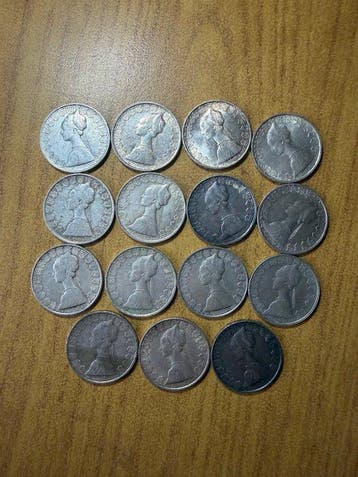 Italië, Republiek 500 Lire Anni vari Caravelle (15 monete)