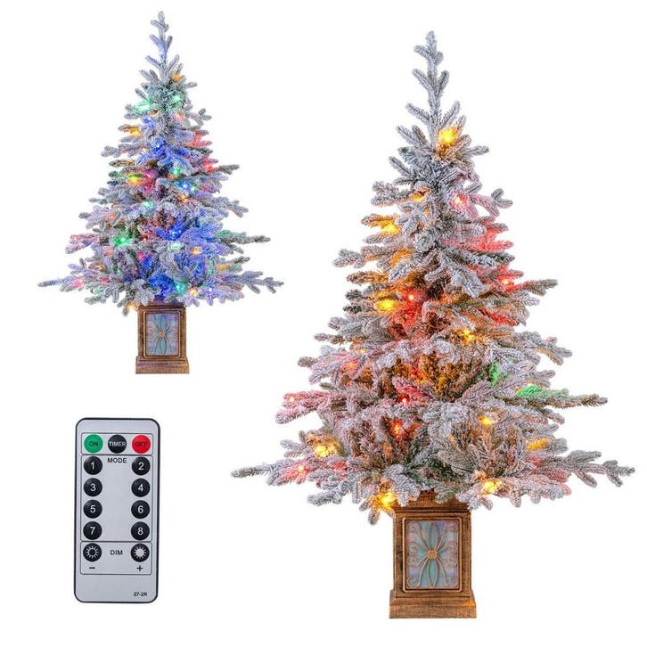 2dekans | Coast Kunstkerstboom 120 cm Groen/Wit – Met Sneeuw, Divers, Noël, Enlèvement ou Envoi