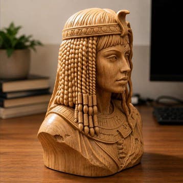 sculptuur, Cleopatra Duality Bust - 13 cm - Plastic, Antiek en Kunst