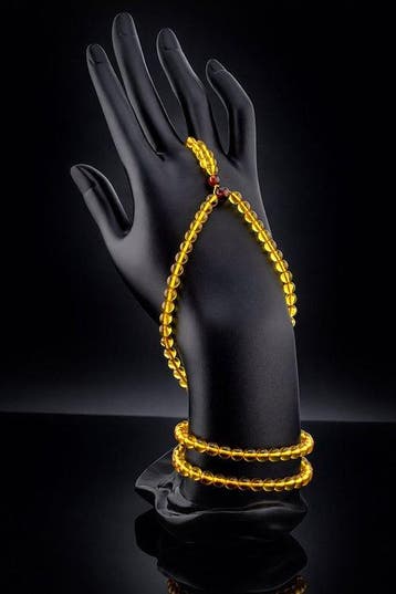 Barnsteen - Baltic Amber Prayer Mala – Golden Yellow Beads