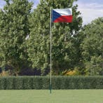 vidaXL Vlag met vlaggenmast Tsjechië 6,08 m aluminium, Diversen, Vlaggen en Wimpels, Verzenden, Nieuw