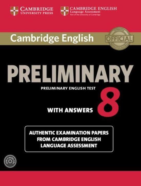 Cambridge English Preliminary 8 students book pack, Livres, Langue | Anglais, Envoi