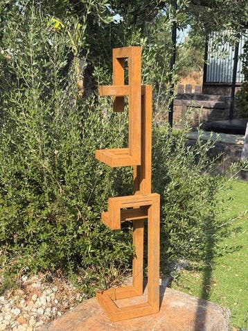 Ana Lucia B.M - Sculpture Corten - XL - No Reserve, Antiek en Kunst