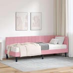 vidaXL Hoekbedframe met Matras met hoofdeinde 2 pcs Grijs, Verzenden