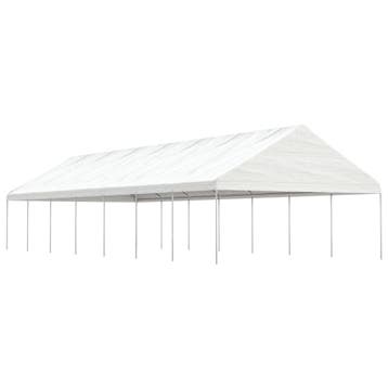 vidaXL Prieel met dak 15,61x5,88x3,75 m polyetheen wit, Verzenden, Nieuw