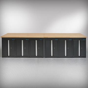 Datona Werkbank PRO eiken - 12 opbergkasten - 400 cm -, Ophalen of Verzenden, Nieuw