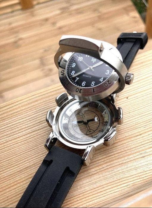 Lip - Reverso Compass Explorer - Boussole - Zonder, Handtassen en Accessoires, Horloges | Heren