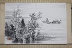 Very fine sumi-e landscape album, signed - Komuro Suin
