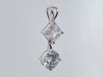 Zonder minimumprijs - Hanger - 14 karaat Witgoud - 2.31ct., Handtassen en Accessoires