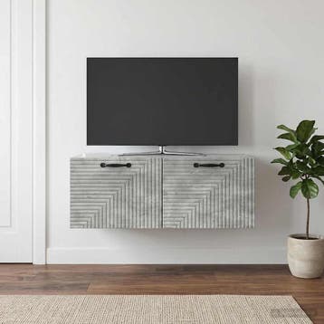 vidaXL Wandmontage TV-kast Betongrijs 78,5 x 41 x 30 cm, Verzenden, Nieuw