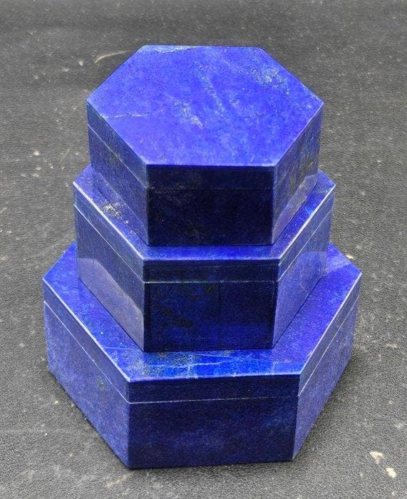 Lapis Lazuli-edelsteen Sieradenkistjes - Hoogte: 107 mm -, Verzamelen, Mineralen en Fossielen