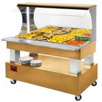 Verwarmd Buffet | GOURMET LINE | Hout/RVS | 4x 1/1 GN |, Verzenden, Nieuw in verpakking