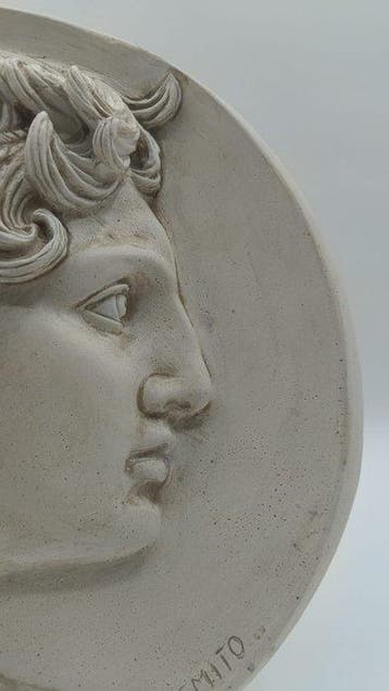 Sculpture, Medaglione di Alessandro Magno - 33 cm -