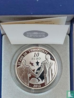 Frankrijk 10 euro 2012 (PROOF) 20 years of Eurocorps, Postzegels en Munten, Munten | Europa | Euromunten, Verzenden, Goud, Frankrijk