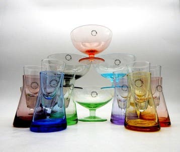 V.Nason&C. - Drinkset (18) - Wereldcollectie - Muranoglas