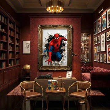 AT9 - [Canvas XXL] Spiderman Breaking the Canvas, Nieuw
