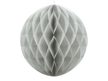 Honeycomb Bal Lichtgrijs 40cm, Verzenden